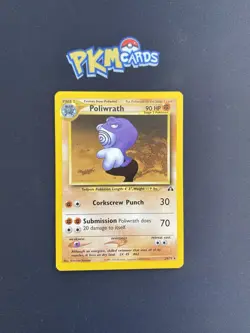 Pokemon TCG Poliwrath Neo Discovery 28/75 Regular Rare LP. - Image 1