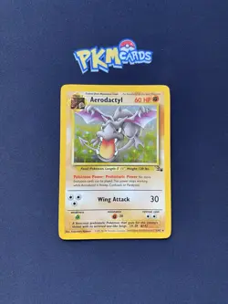 Pokemon TCG Aerodactyl Fossil 1/62 Holo Rare LP. - Image 1