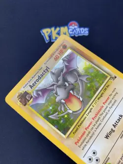 Pokemon TCG Aerodactyl Fossil 1/62 Holo Rare LP. - Image 2