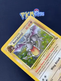 Pokemon TCG Aerodactyl Fossil 1/62 Holo Rare LP. - Image 3