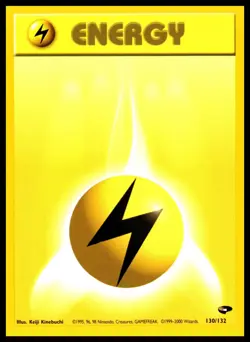 2000 Wizards Pokemon Lightning Energy Gym Challenge #130/132 Card - Image 1