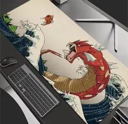 Shiny Gyarados Magikarp Game Pokemon Playmat Desk Mat Pad Mousepad 24” - Image 1