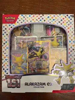 151 4 Pack tins art set & 151 Zapdos & Alakazam Ex Collection Box - Image 3