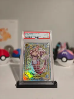 Shirahoshi SP EB01-057 One Piece OP11 Fist of Divine Speed Foil PSA 10 Gem Mint - Image 1