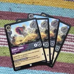 Disney Lorcana TCG Giant Cobra Ghostly Serpent NM Playset Archazia's Island - Image 1