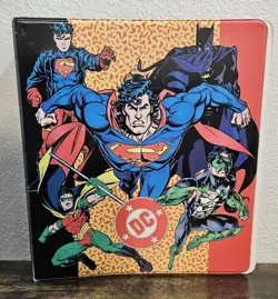 Vintage 1995 DC Comics Card Binder 2 of 2 Superman Batman Wonder Woman The Flash - Image 1