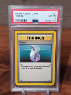 PSA 8 - Pokemon Card Base 94/102 POTION - Image 1