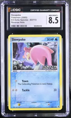 CGC 8.5 Slowpoke EX Delta Species 83/113 Reverse Holo Stamped Pokemon Card - Image 1