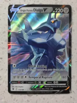 Origin Forme Dialga V 113/189 Astral Radiance Holo Pokemon Tcg Card + Free Gift - Image 1
