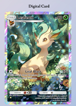 (Digital Card) Leafeon Full-Art 1⭐, Pokemon TCG Pocket, English - Image 1