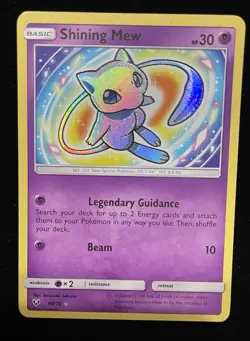 Pokemon Shining Mew 40/73 Shining Legends Holo Card-Near Mint - Image 4