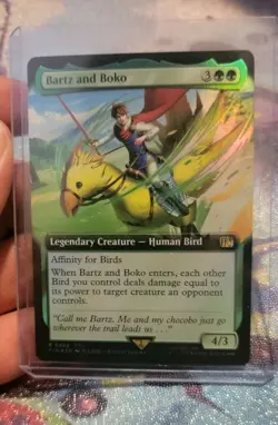 MTG Final Fantasy Fin 0469 Bartz and Boko Extended Art Foil - Image 1