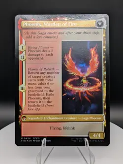 Joshua, Phoenix's Dominant Extended Art 0494 FOIL: Final Fantasy MTG (NM) - Image 2