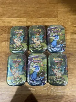 Pokemon TCG Scarlet & Violet Prismatic Evolutions Mini Tin x6 Bundle - SEALED - Image 1