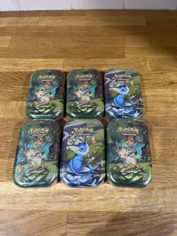 Pokemon TCG Scarlet & Violet Prismatic Evolutions Mini Tin x6 Bundle - SEALED - Image 3