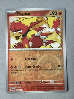 Pokemon TCG * Scarlet & Violet 151 * 126/165 Magmar C * REVERSE HOLO * NM - Image 1
