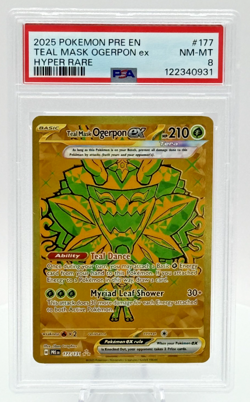 Teal Mask Ogerpon ex - Pokemon (2025) Prismatic Evolutions #177 - Hyper Rare - Image 1