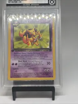 2000 Pokemon Rocket 1st Edition Dark Kadabra 39/82 Golden Grading 8 NM-MT WOTC - Image 5