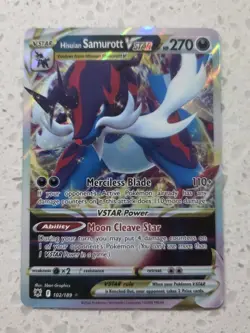Hisuian Samurott VSTAR 102/189 Astral Radiance Pokemon TCG NM + Free Gift - Image 1