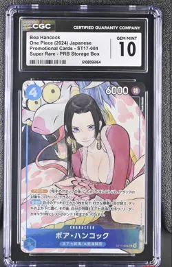 One Piece CGC 10 Boa Hancock SR Promo 2024 ST17-004 PB Storage Box Set Japanese - Image 1
