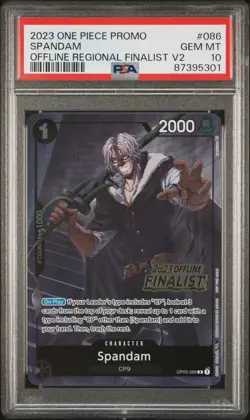 PSA 10 Spandam Offline Regional 2023 Finalist OP03-086 One Piece - Image 1
