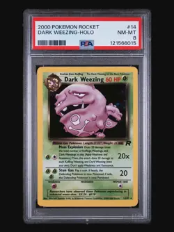 WEEZING HOLO 14/82 - TEAM ROCKET 1999 POKEMON CARD - PSA 8 NM- MINT - Image 2