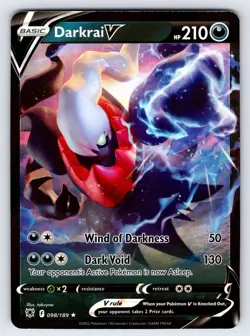 Darkrai V 098/189 2022 Astral Radiance Pokemon Card Full Art Ultra Rare - Nm - Image 1