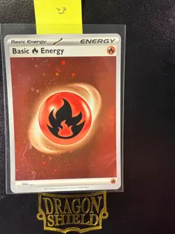 Fire Energy 002 Scarlet & Violet 151 Cosmos Holo Card - NM - Image 3
