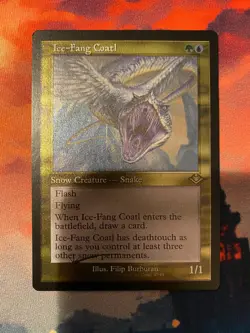 MTG Modern Horizons 2 Ice Fang Coatl Retro Frame Foil Etched - Image 1