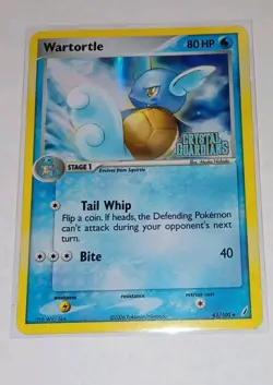 Pokemon Wartortle EX Crystal Guardians 43/100 Holo stamped - Image 1