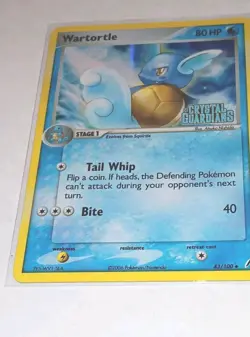 Pokemon Wartortle EX Crystal Guardians 43/100 Holo stamped - Image 2