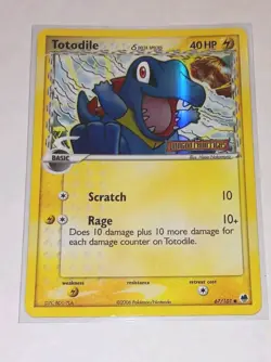 Pokemon Totodile EX Dragon Frontiers 67/101 Delta Species Holo STAMPED 2006 - Image 1