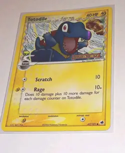 Pokemon Totodile EX Dragon Frontiers 67/101 Delta Species Holo STAMPED 2006 - Image 2