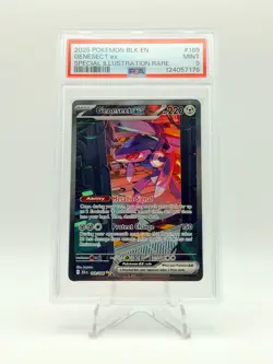 2025 POKEMON BLACK BOLT SIR SPECIAL ILLUSTRATION RARE GENESECT EX 169/086 PSA 9 - Image 1