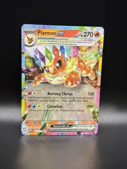 Pokemon Flareon ex 014/131 Prismatic Evolutions Double Rare Holo NM English - Image 1