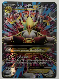 Pokemon TCG M Alakazam EX (Full Art) 118/124 XY Fates Collide Ultra Rare - Image 1