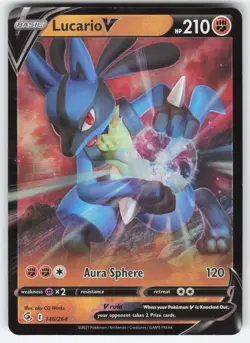 Lucario V 146/264 Pokemon TCG SWSH08: Fusion Strike NM - Image 1