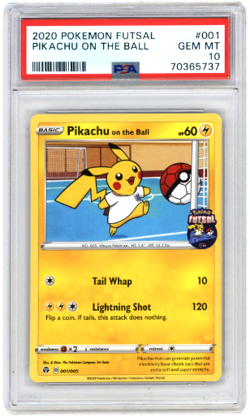 Pokemon Pikachu on the Ball Futsal Promo 001/005 PSA 10 2020 - Image 1