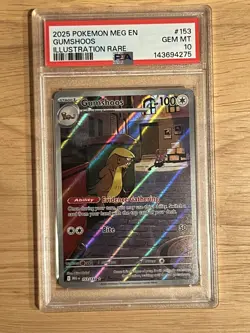 2025 POKEMON MEG EN-MEGA EVOLUTION ILLUSTRATION RARE #153 GUMSHOOS PSA 10 - Image 4