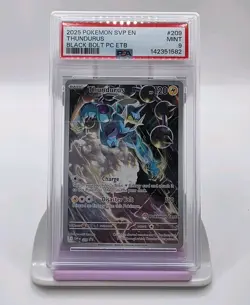 2025 POKEMON SVP BLACK BOLT POKEMON CENTER ETB #209 THUNDURUS PSA 9 - Image 1