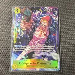 Bandai One Piece CCG Promo Holo Donquixote Rosinante & Trafalgar Law OP12 P-093 - Image 2