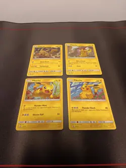 Pokemon Pikachu Black Star Promo 4 Card Lot See Description for Details - Image 1