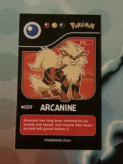 Growlith #58 & Arcanine #59 Black Pokedex Pokemon Card - Image 4