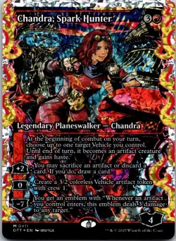 Chandra, Spark Hunter (Showcase) (Fracture Foil) 411 Aetherdrift NM MTG - Image 1