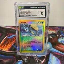 Horsea Reverse Holo EX Dragon 2003 CGC Graded NM/Mint 8 Pokemon Card - Image 1