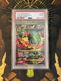 Pokemon M Rayquaza EX 105/108 Roaring Skies Full Art PSA 4 - Image 1