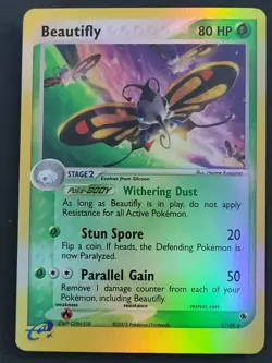 Beautifly 2/109 Reverse Holo Ruby & Sapphire Pokemon TCG Lightly Played - Image 2