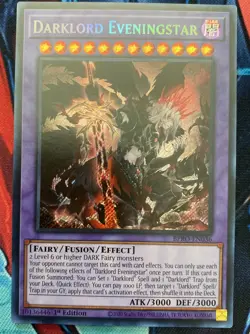 Yu-Gi-Oh!: BPRO-EN036 Darklord Eveningstar 1st Ed. SECRET Rare NM-MINT - Image 1
