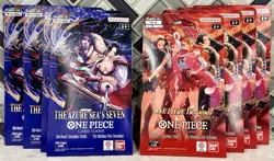 One Piece TCG Heroines Edition EB-03 Sleeved Booster X4 & Azure Sea’s Seven X4 - Image 1