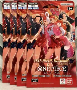 One Piece TCG Heroines Edition EB-03 Sleeved Booster X4 & Azure Sea’s Seven X4 - Image 2